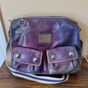 Coach Poppy Patent Swing Hobo Shoulder Handbag Purse Rare 14567